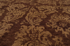 6x9 Brown, Beige, Tan Color Hand Knotted All-Over 100% Wool Transitional Oriental Rug