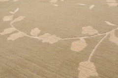 6x9 Gray, Beige, Color Hand Knotted All-Over Wool & Silk Transitional Oriental Rug