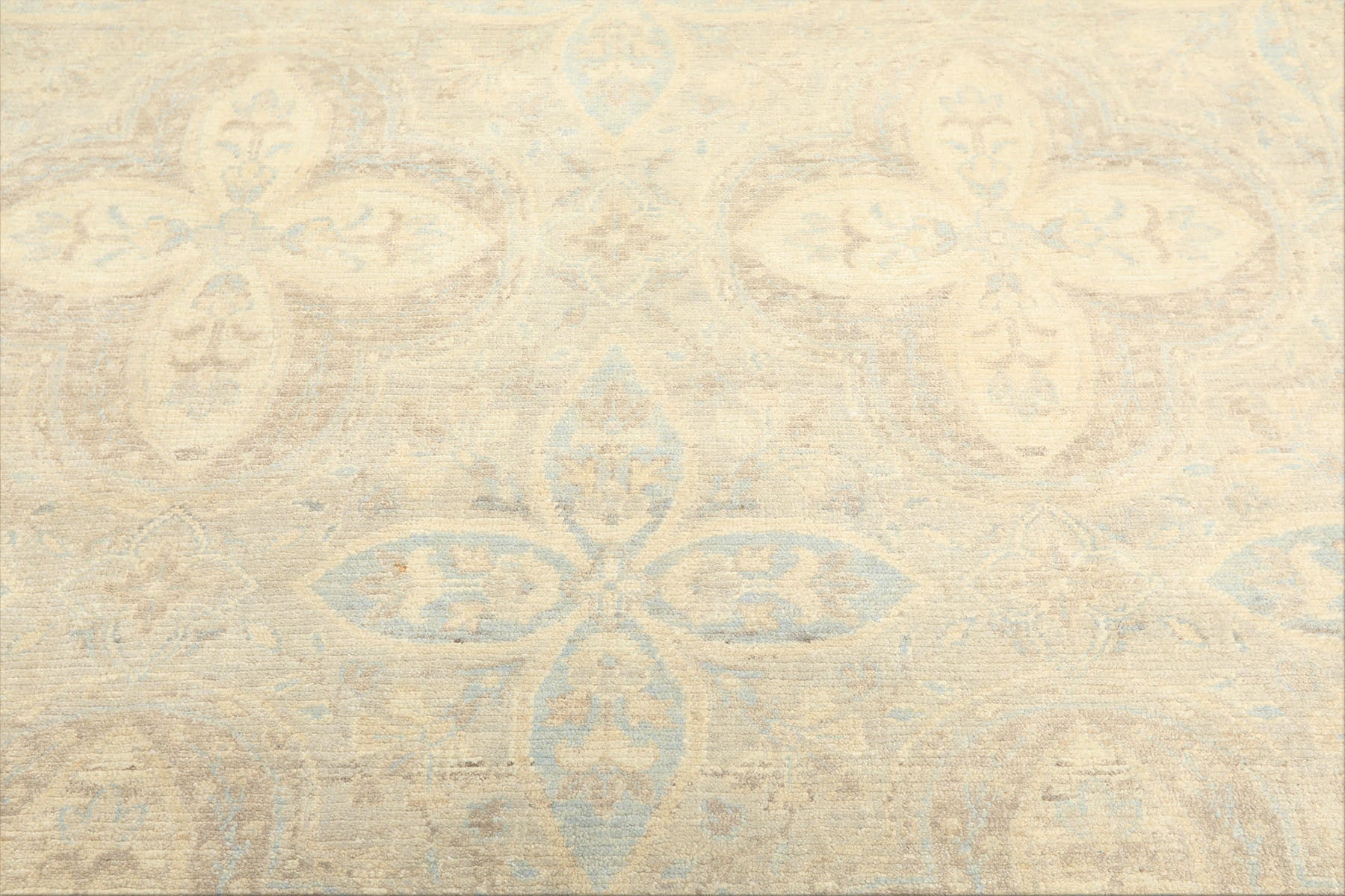 6x9 Beige, Gray, Taupe Color Hand Knotted Oushak Wool Transitional Oriental Rug