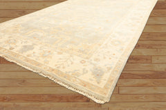 6x9 Gray, Slate, Ivory Color Hand Knotted Oushak Wool Transitional Oriental Rug