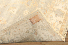 6x9 Gray, Slate, Ivory Color Hand Knotted Oushak Wool Transitional Oriental Rug