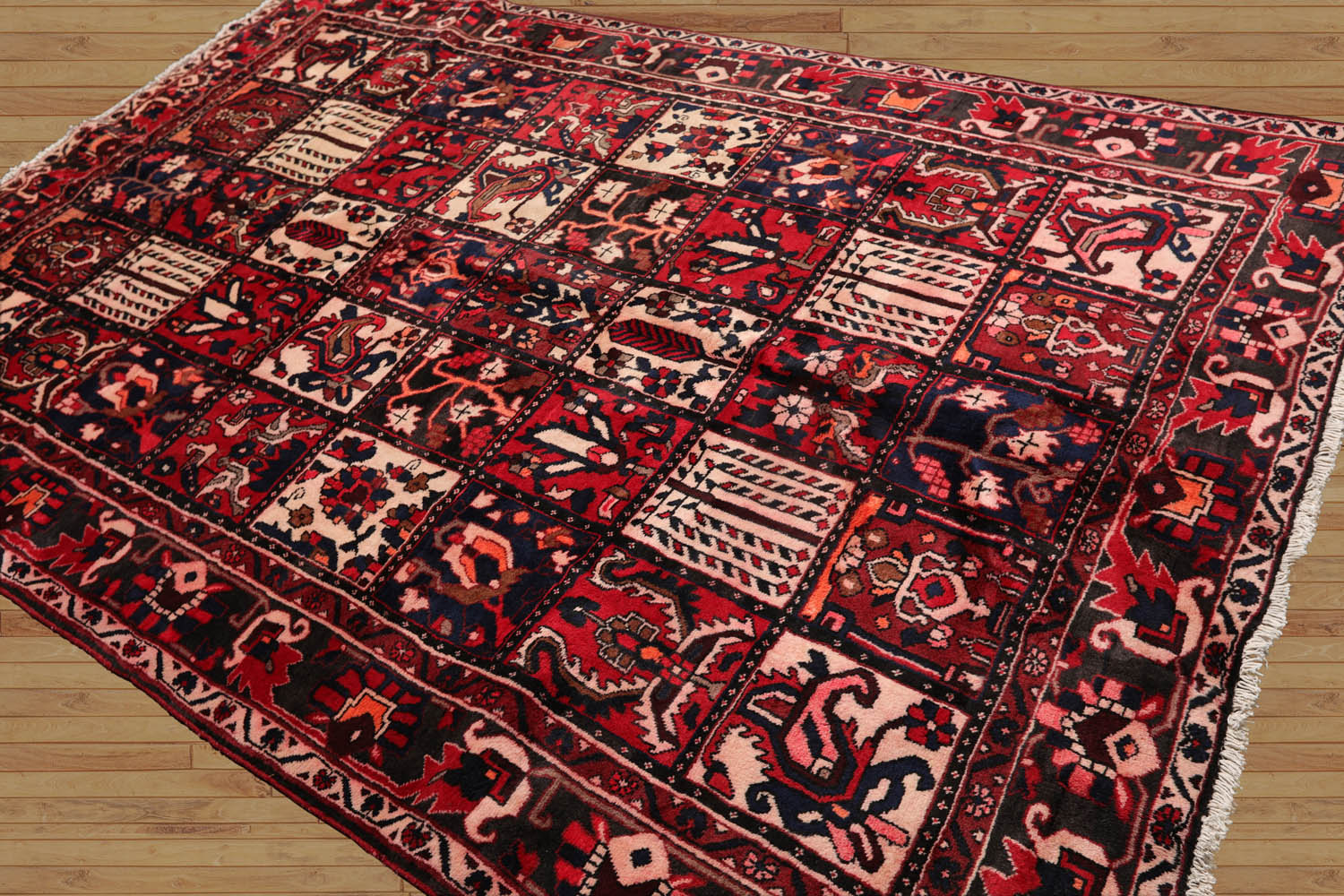 6x9 Red, Blue, Beige Color Hand Knotted Floral 100% Wool Traditional-Persian/Oriental Oriental Rug