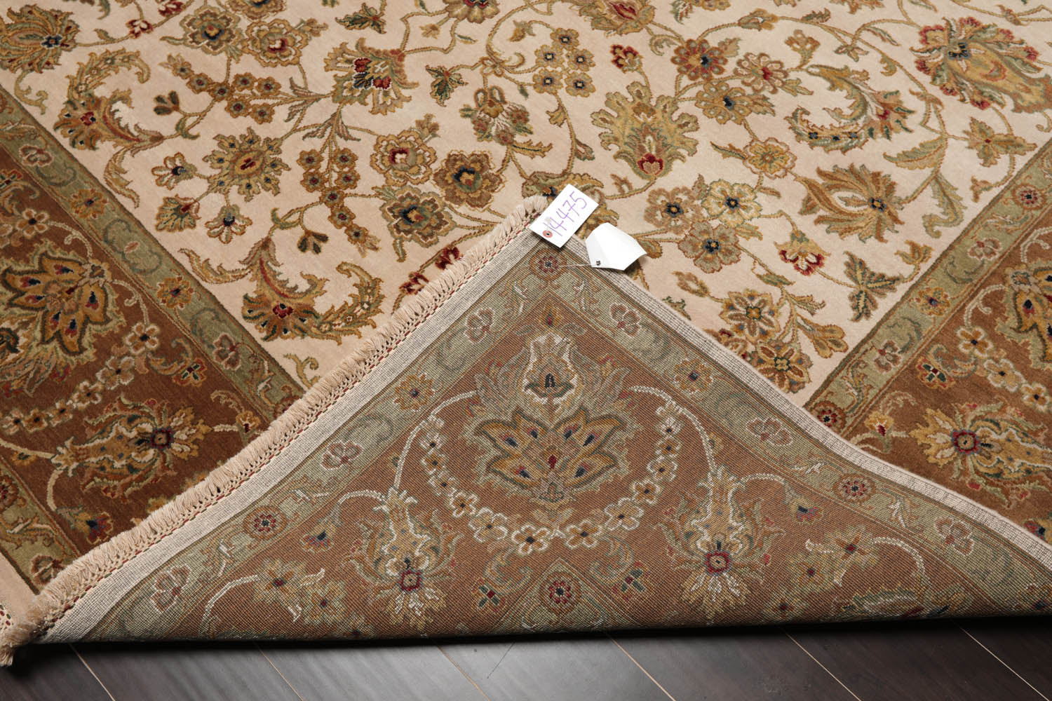 8x10 Beige, Brown, Sage Color Hand Knotted All-Over 100% Wool Traditional-Persian/Oriental Oriental Rug