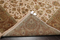 8x10 Beige, Brown, Sage Color Hand Knotted All-Over 100% Wool Traditional-Persian/Oriental Oriental Rug