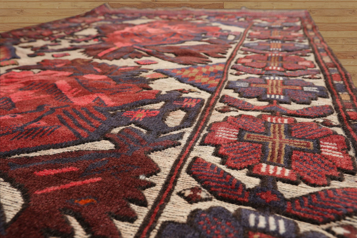 4x6 Beige, Rose, Brown Color Hand Knotted Floral 100% Wool Traditional-Persian/Oriental Oriental Rug