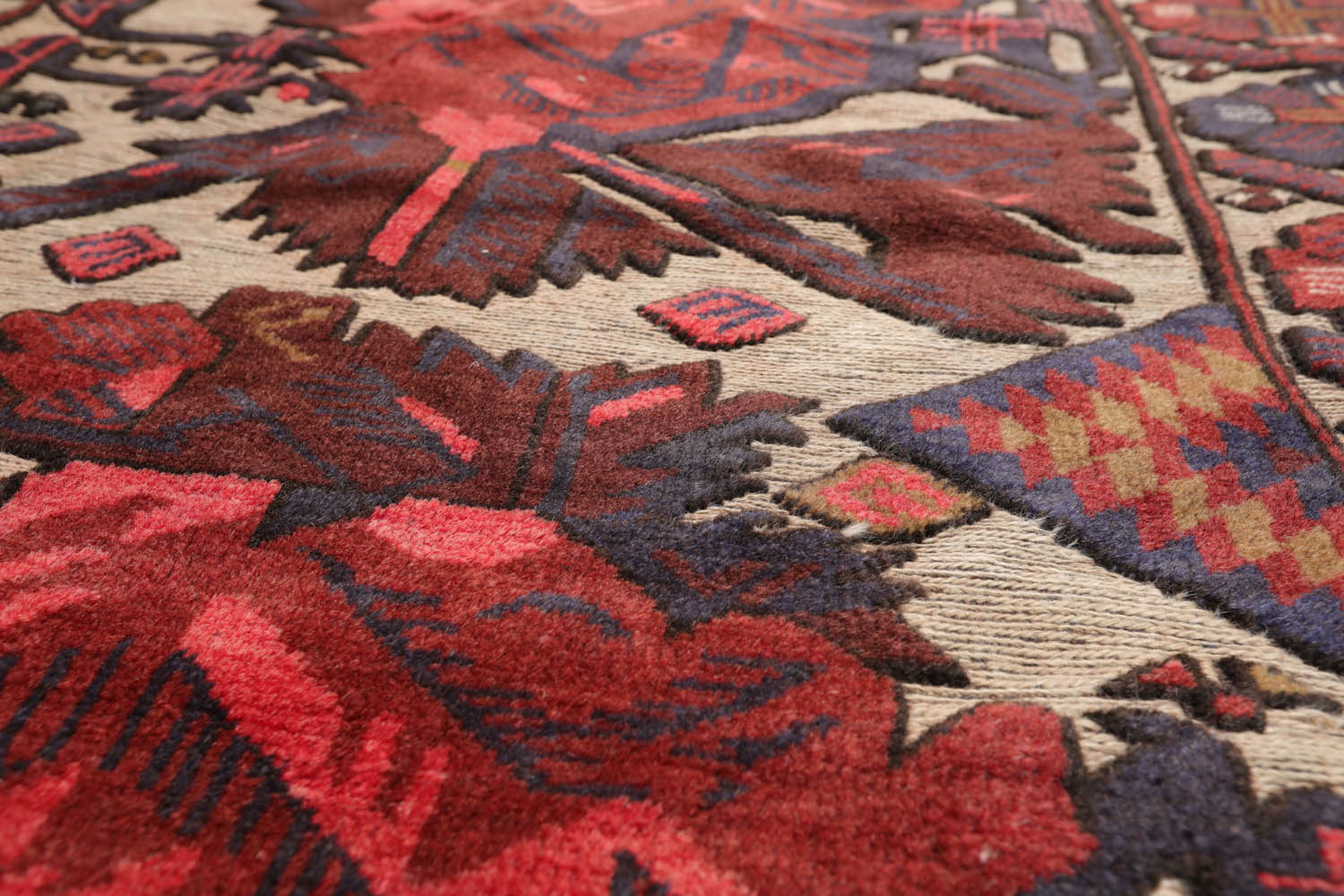 4x6 Beige, Rose, Brown Color Hand Knotted Floral 100% Wool Traditional-Persian/Oriental Oriental Rug