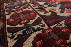 4x6 Beige, Rose, Brown Color Hand Knotted Floral 100% Wool Traditional-Persian/Oriental Oriental Rug