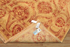 8x10 Gold, Rose, Rust Color Hand Knotted Oushak New Zealand Wool Transitional Oriental Rug