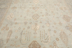 Statesville Hand Knotted Mint Oushak Rug LoomBloom Wool Oriental Stone Wash Design