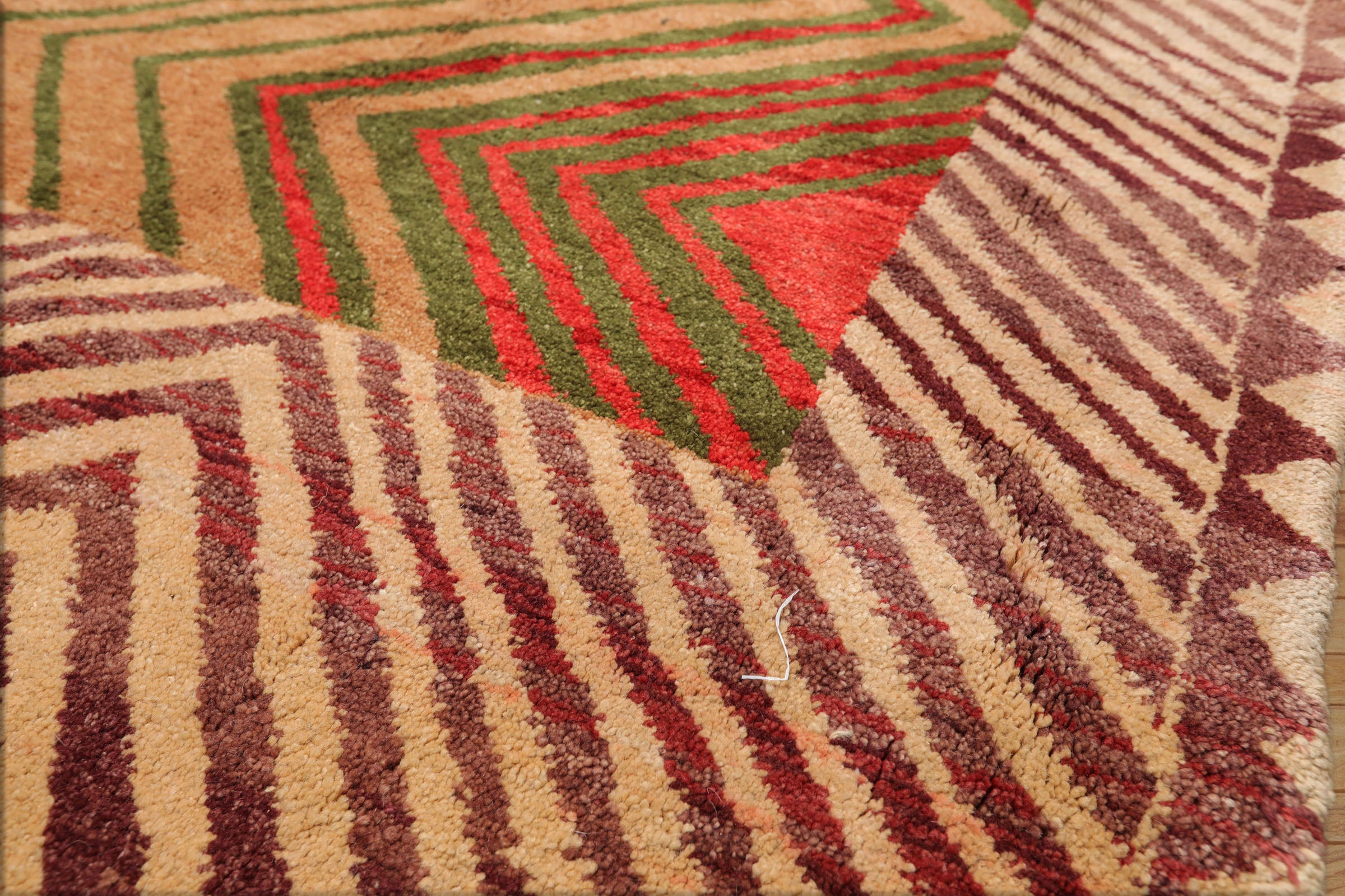 6x9 Beige, Tan, Green Color Hand Knotted All-Over 100% Wool Traditional-Persian/Oriental Oriental Rug