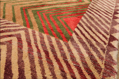 6x9 Beige, Tan, Green Color Hand Knotted All-Over 100% Wool Traditional-Persian/Oriental Oriental Rug