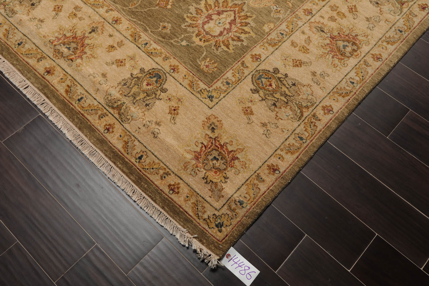 8x10 Pistacchio, Beige, Rust Color Hand Knotted All-Over 100% Wool Traditional-Persian/Oriental Oriental Rug