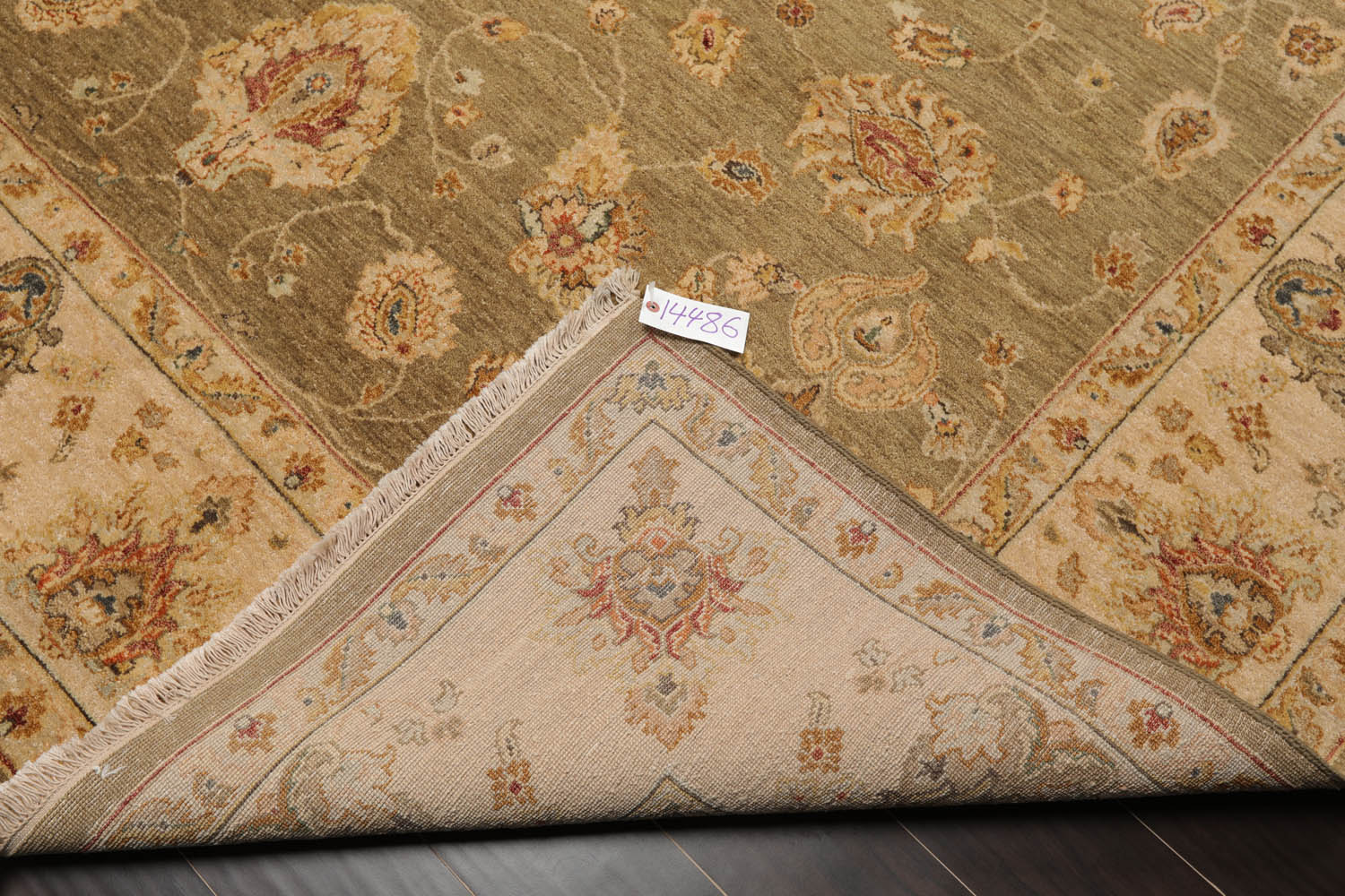 8x10 Pistacchio, Beige, Rust Color Hand Knotted All-Over 100% Wool Traditional-Persian/Oriental Oriental Rug