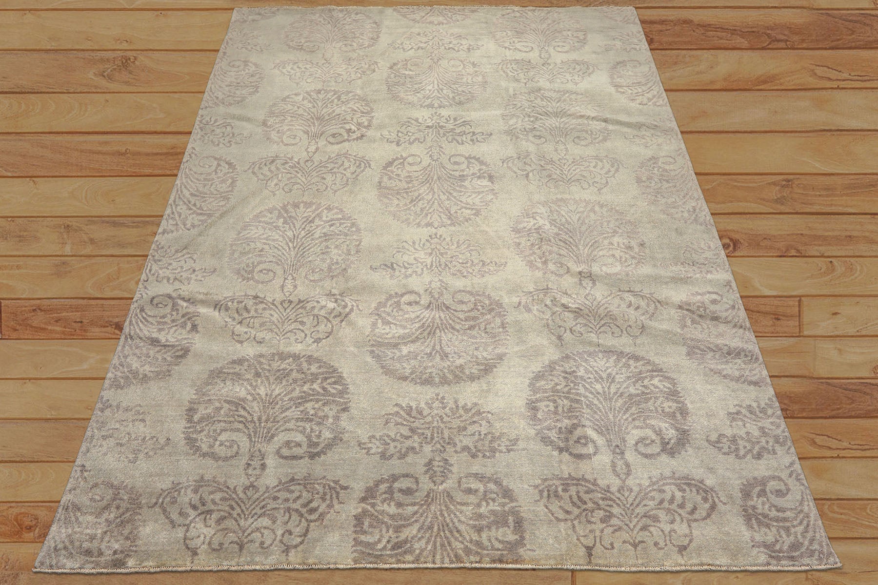 9x12 Gray, Taupe, Color Hand Knotted Oushak Wool Transitional Oriental Rug