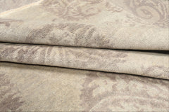 9x12 Gray, Taupe, Color Hand Knotted Oushak Wool Transitional Oriental Rug