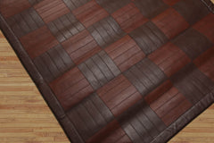 4x6 Brown, Chocolate, Color Hand Made All-Over 100% Wool Modern Oriental Rug