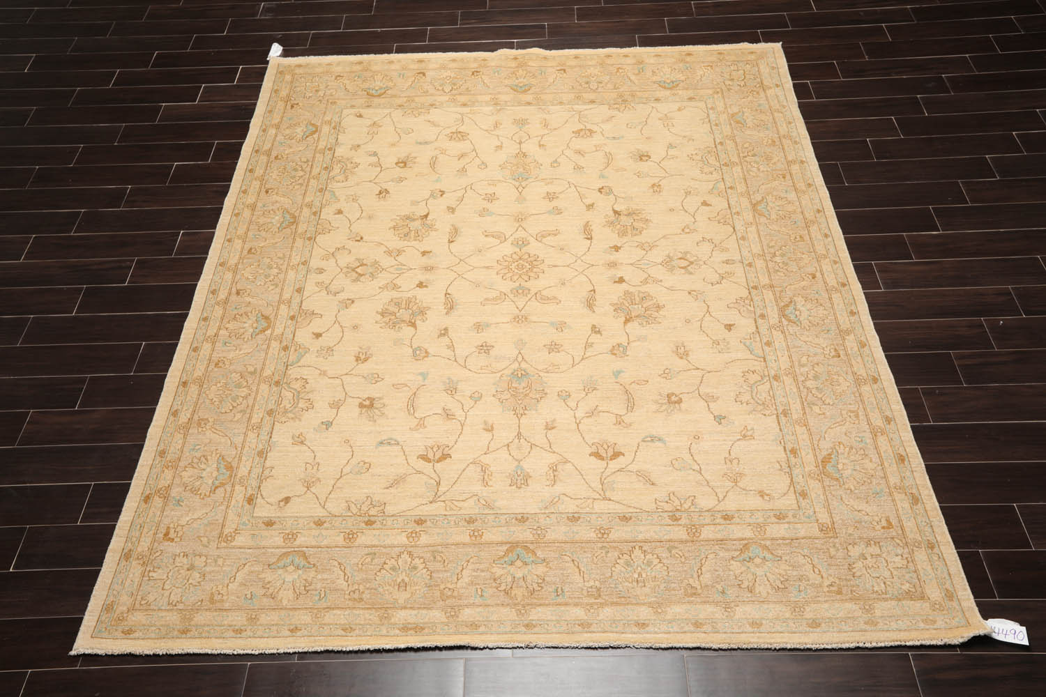 8x10 Beige, Taupe, Tan Color Hand Knotted All-Over 100% Wool Traditional-Persian/Oriental Oriental Rug