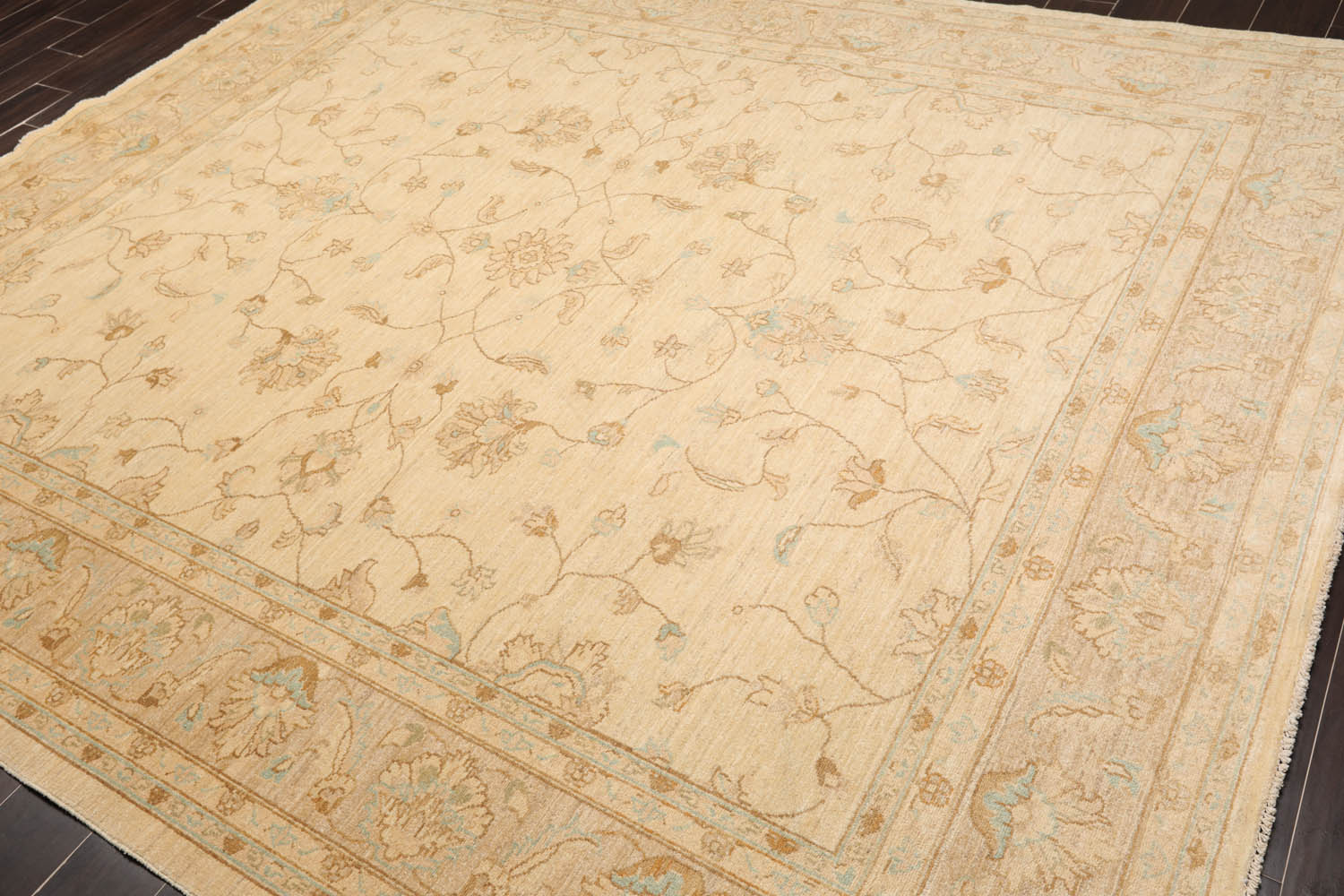 8x10 Beige, Taupe, Tan Color Hand Knotted All-Over 100% Wool Traditional-Persian/Oriental Oriental Rug