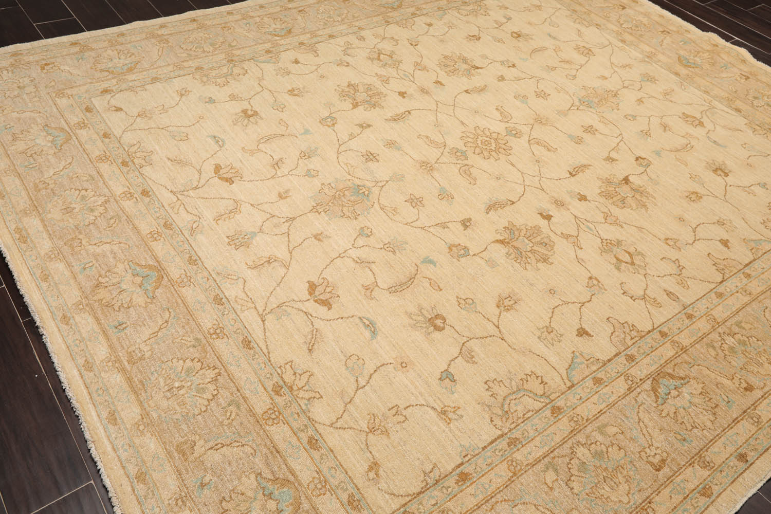 8x10 Beige, Taupe, Tan Color Hand Knotted All-Over 100% Wool Traditional-Persian/Oriental Oriental Rug