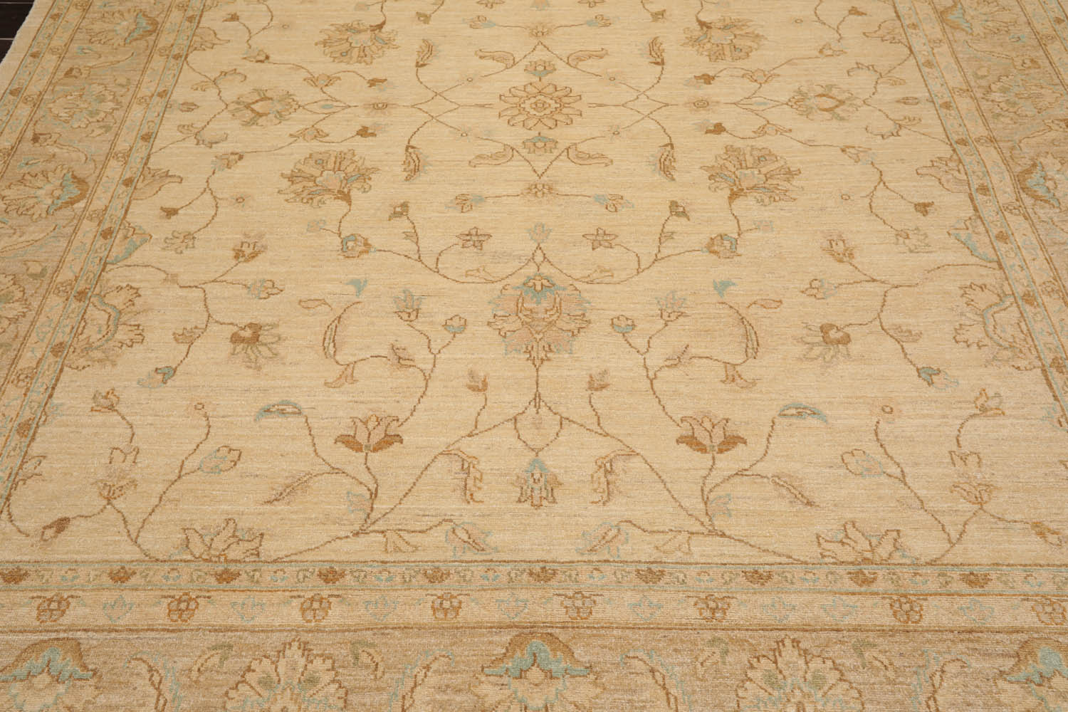 8x10 Beige, Taupe, Tan Color Hand Knotted All-Over 100% Wool Traditional-Persian/Oriental Oriental Rug