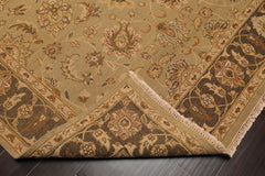 6x9 Champaign, Gray, Brown Color Hand Knotted All-Over 100% Wool Traditional Oriental Rug