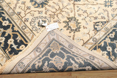 8x10 Beige, Slate, Gray Color Hand Knotted Oushak Wool Transitional Oriental Rug