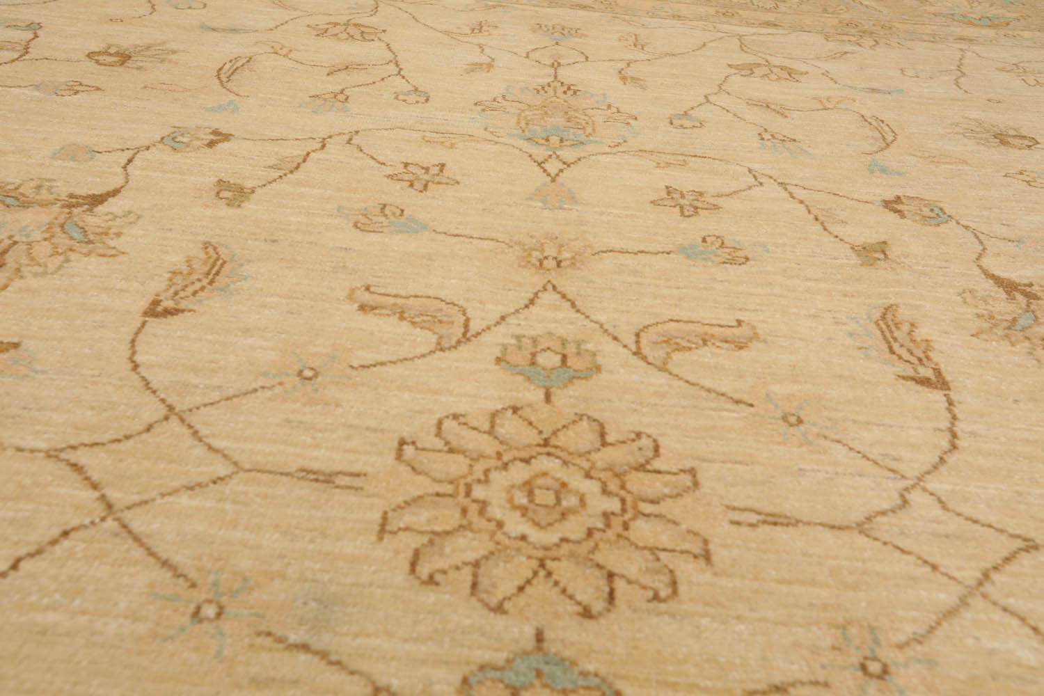 8x10 Beige, Taupe, Tan Color Hand Knotted All-Over 100% Wool Traditional-Persian/Oriental Oriental Rug