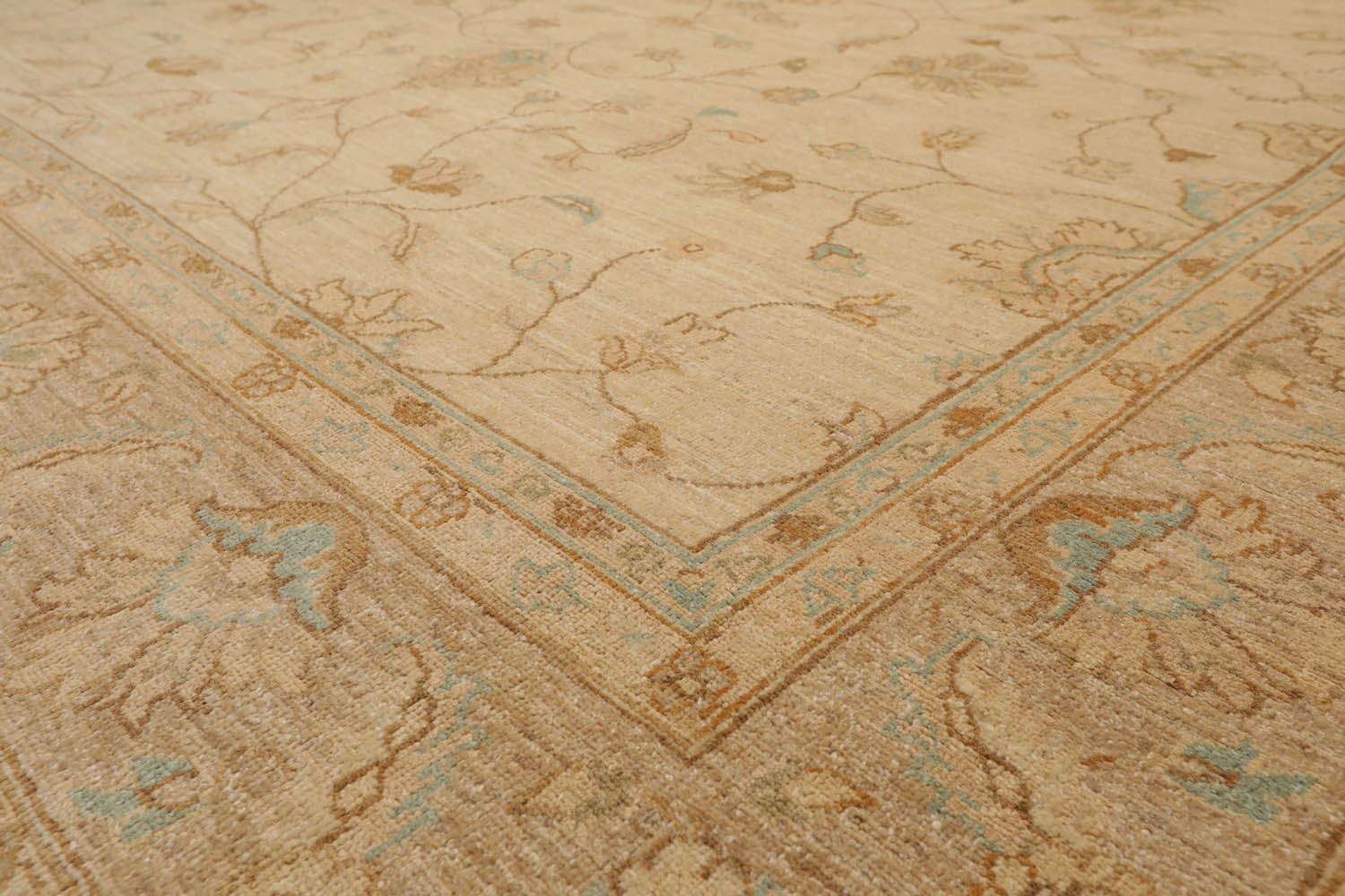 8x10 Beige, Taupe, Tan Color Hand Knotted All-Over 100% Wool Traditional-Persian/Oriental Oriental Rug