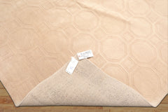5x8 Tone on Tone Beige, , Color Hand Loomed Tibetan Wool Modern & Contemporary Oriental Rug