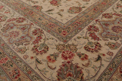 8x10 Beige, Tan, Rose Color Hand Knotted All-Over 100% Wool Traditional-Persian/Oriental Oriental Rug