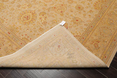 9x12 Tan, Gold, Beige Color Hand Knotted All-Over 100% Wool Traditional-Persian/Oriental Oriental Rug