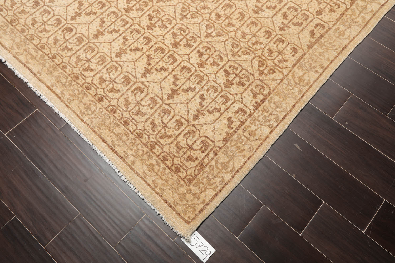 9x12 Beige, Brown, Color Hand Knotted All-Over 100% Wool Transitional Oriental Rug