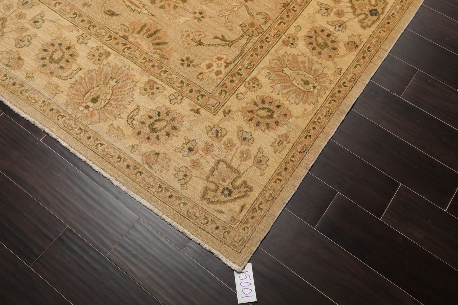8x10 Tan, Beige, Gold Color Hand Knotted All-Over 100% Wool Traditional-Persian/Oriental Oriental Rug
