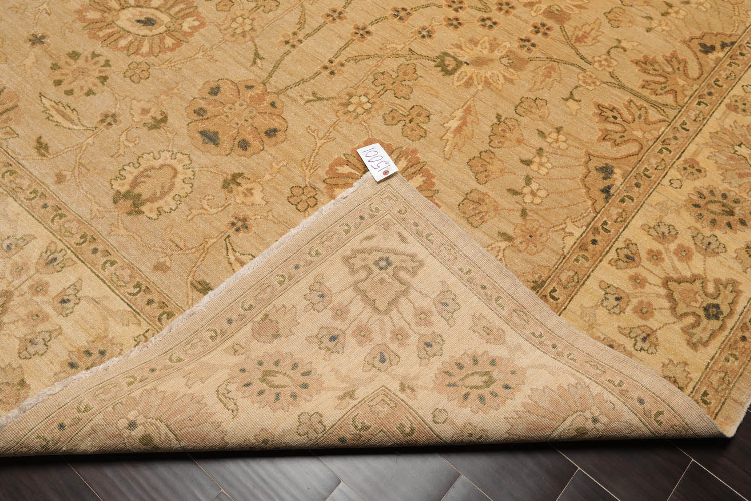 8x10 Tan, Beige, Gold Color Hand Knotted All-Over 100% Wool Traditional-Persian/Oriental Oriental Rug