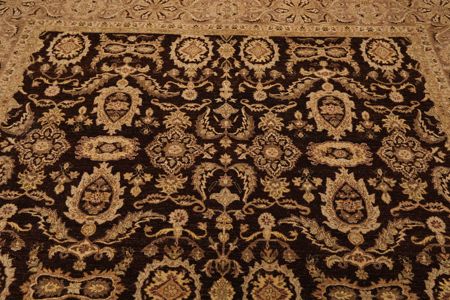 8x10 Brown, Brown, Beige Color Hand Knotted All-Over 100% Wool Traditional-Persian/Oriental Oriental Rug
