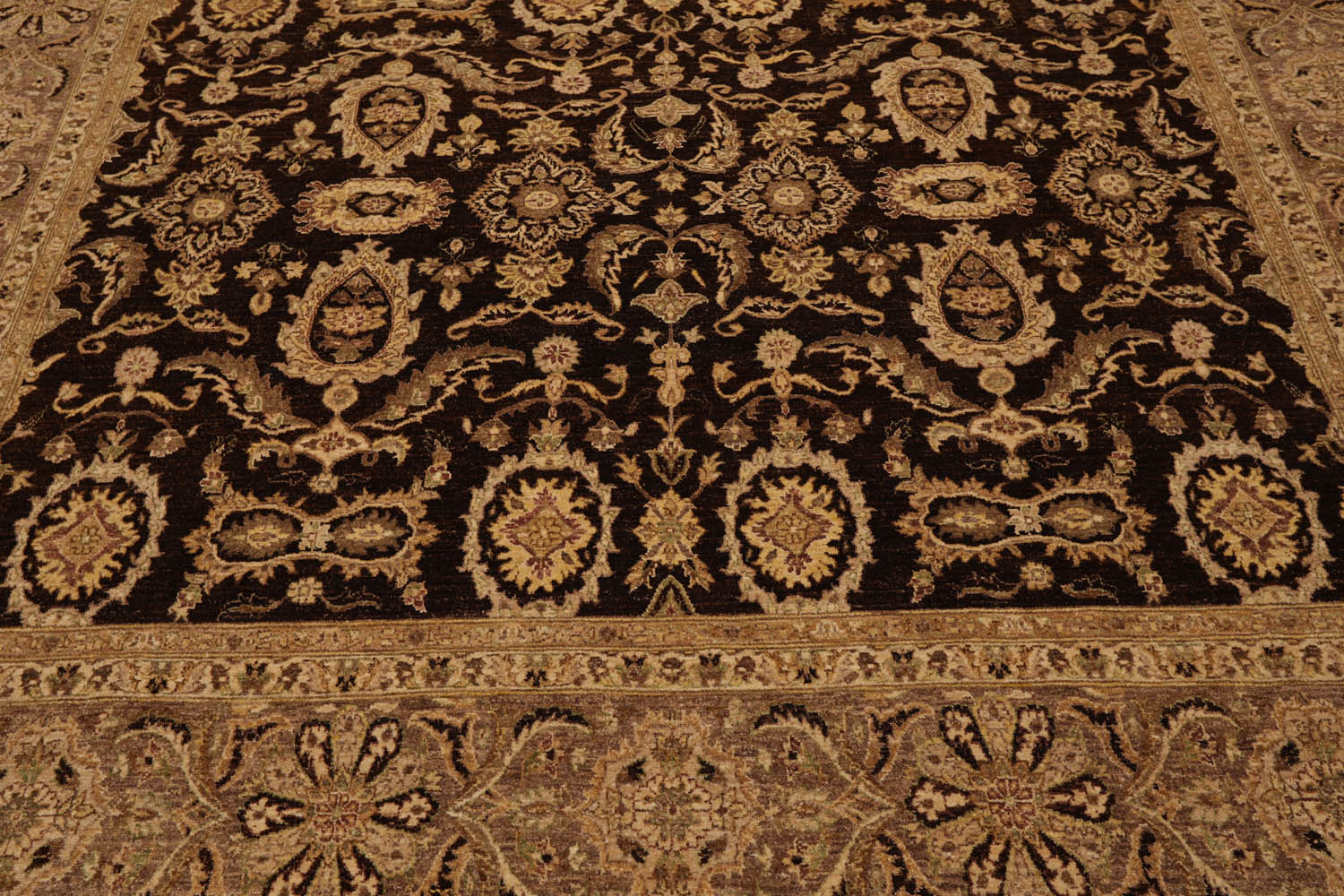 8x10 Brown, Brown, Beige Color Hand Knotted All-Over 100% Wool Traditional-Persian/Oriental Oriental Rug