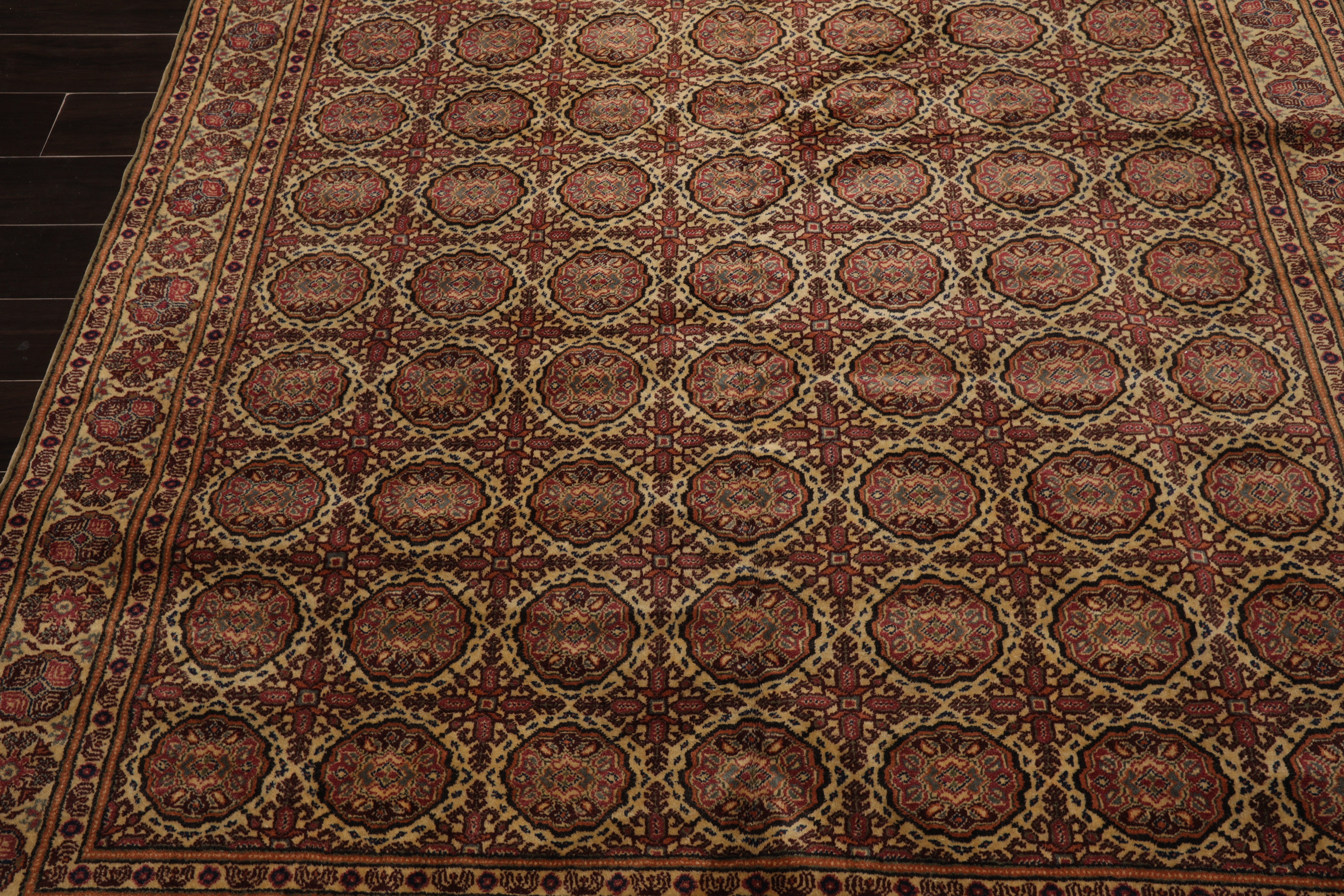 LoomBloom 6'5"x9'7" Beige Hand-Knotted Wool Keysari Rug Traditional Oriental Area Rug