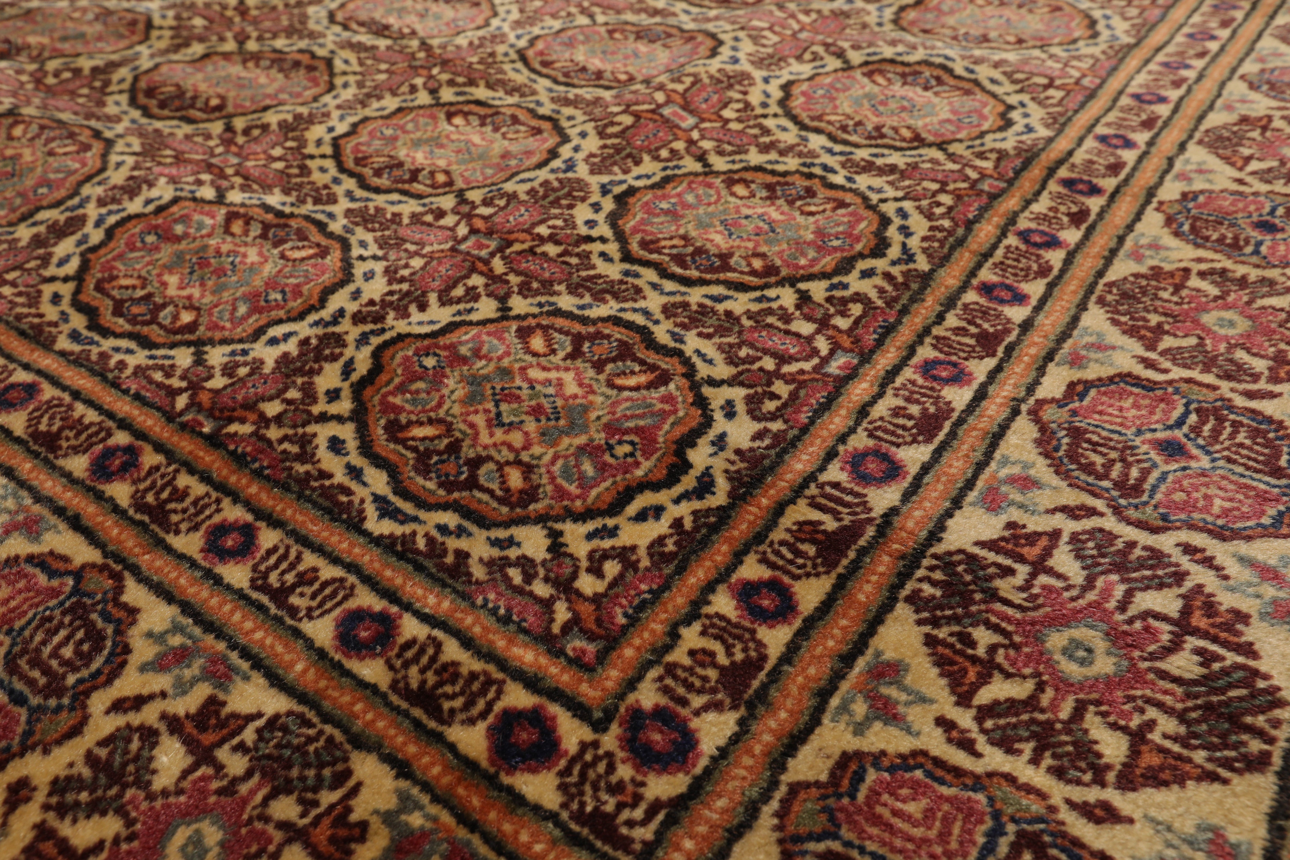 LoomBloom 6'5"x9'7" Beige Hand-Knotted Wool Keysari Rug Traditional Oriental Area Rug