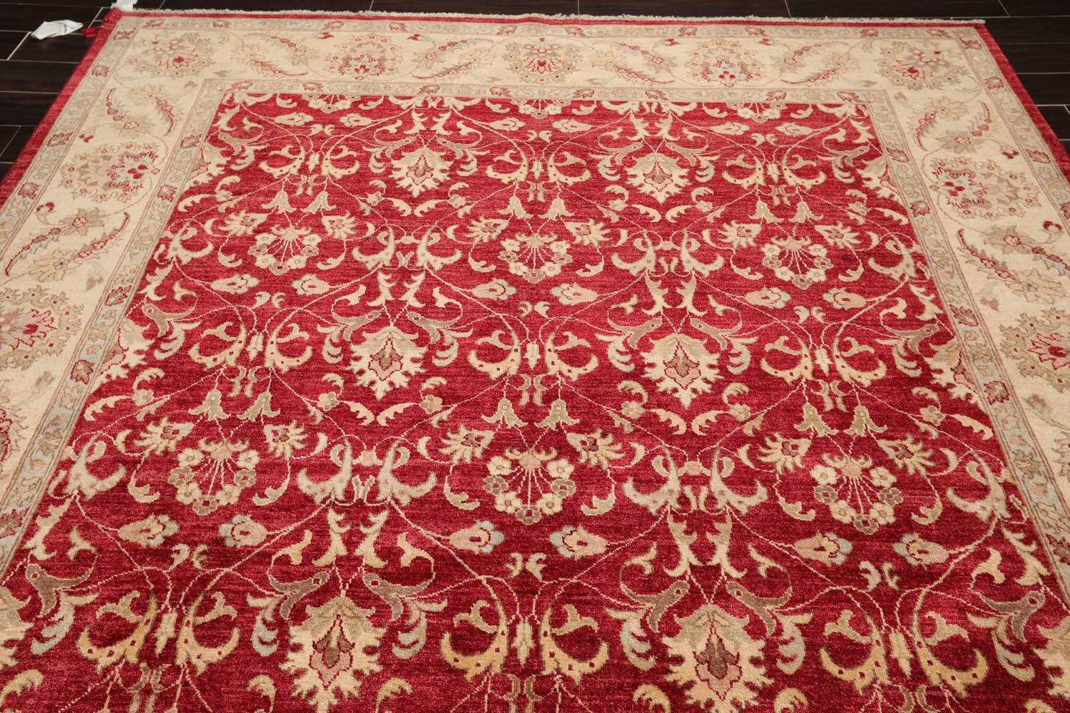 8x10 Pomegranate, Beige, Ivory Color Hand Knotted All-Over 100% Wool Traditional-Persian/Oriental Oriental Rug