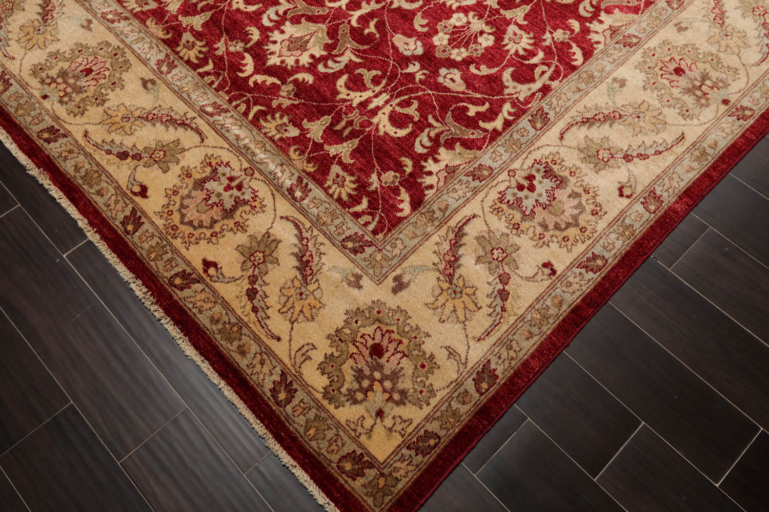 8x10 Pomegranate, Beige, Ivory Color Hand Knotted All-Over 100% Wool Traditional-Persian/Oriental Oriental Rug
