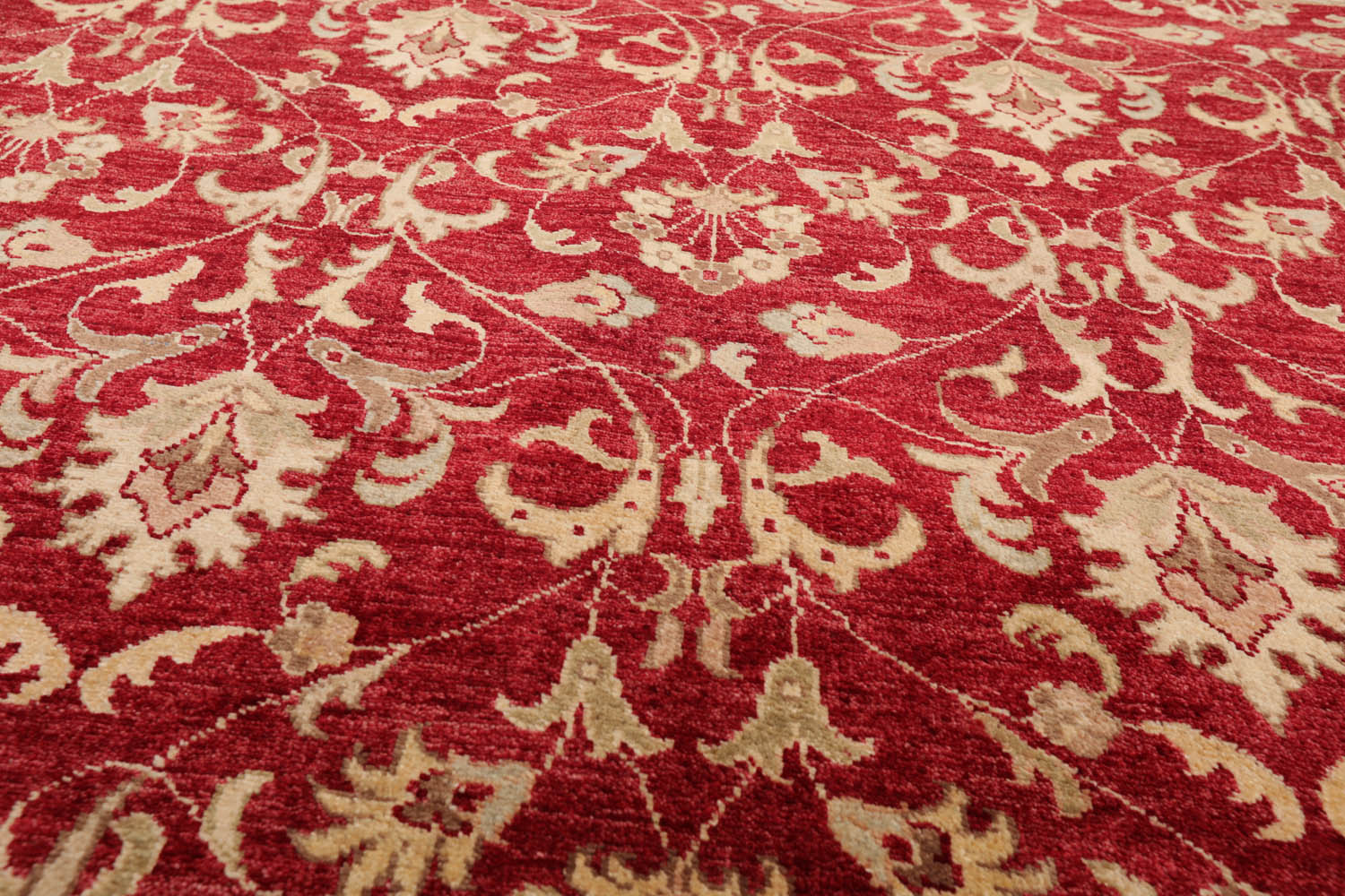 8x10 Pomegranate, Beige, Ivory Color Hand Knotted All-Over 100% Wool Traditional-Persian/Oriental Oriental Rug