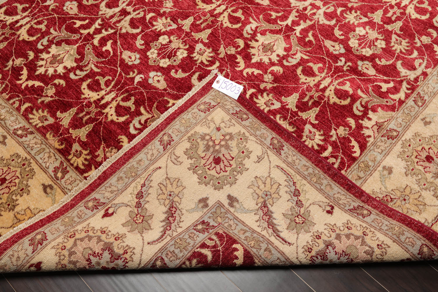 8x10 Pomegranate, Beige, Ivory Color Hand Knotted All-Over 100% Wool Traditional-Persian/Oriental Oriental Rug