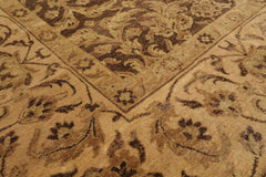 9x12 Brown, Tan, Sage Color Hand Knotted All-Over 100% Wool Traditional Oriental Rug