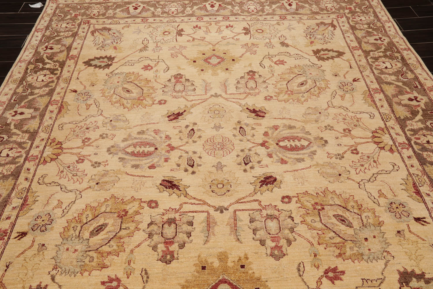 8x10 Beige, Brown, Rust Color Hand Knotted All-Over 100% Wool Traditional-Persian/Oriental Oriental Rug