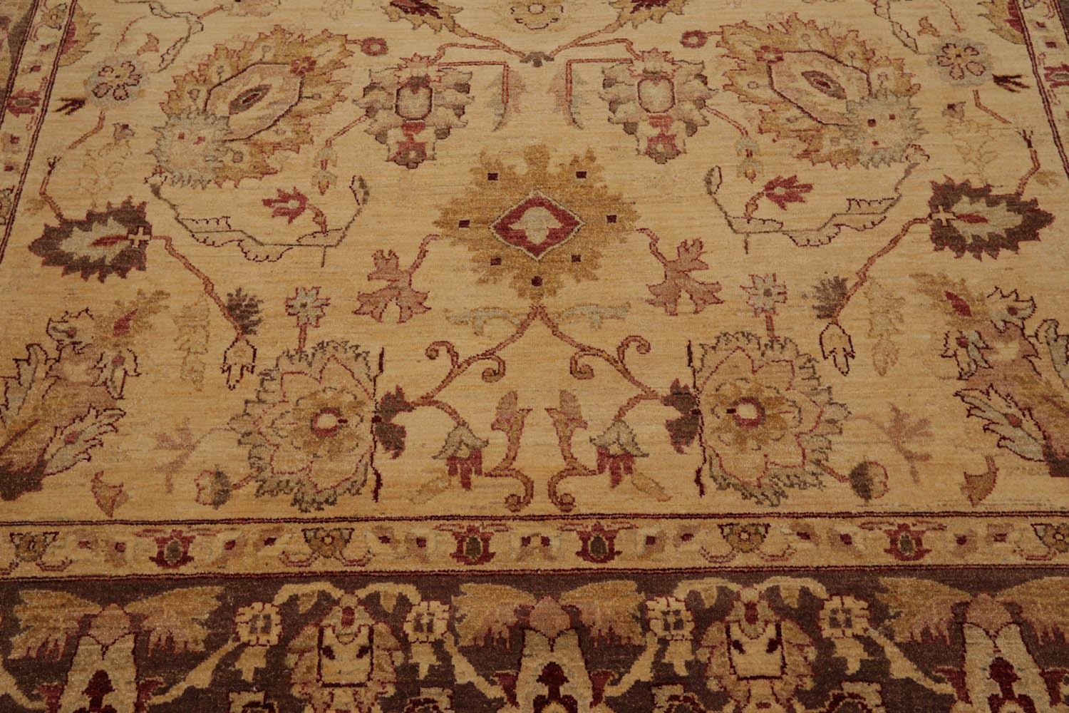 8x10 Beige, Brown, Rust Color Hand Knotted All-Over 100% Wool Traditional-Persian/Oriental Oriental Rug