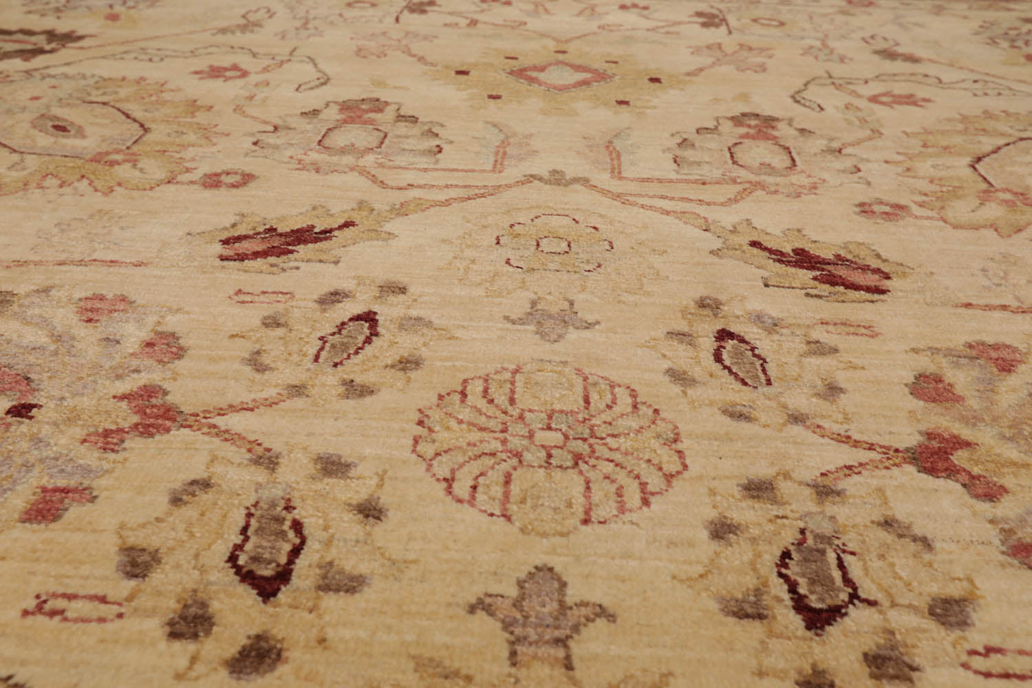 8x10 Beige, Brown, Rust Color Hand Knotted All-Over 100% Wool Traditional-Persian/Oriental Oriental Rug