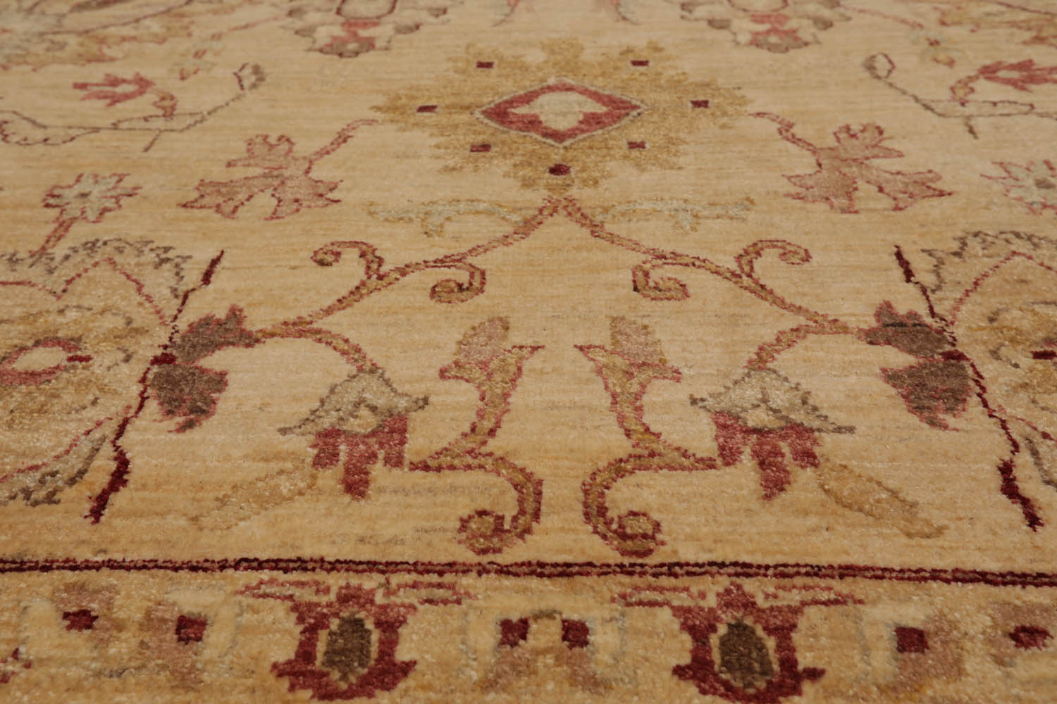 8x10 Beige, Brown, Rust Color Hand Knotted All-Over 100% Wool Traditional-Persian/Oriental Oriental Rug