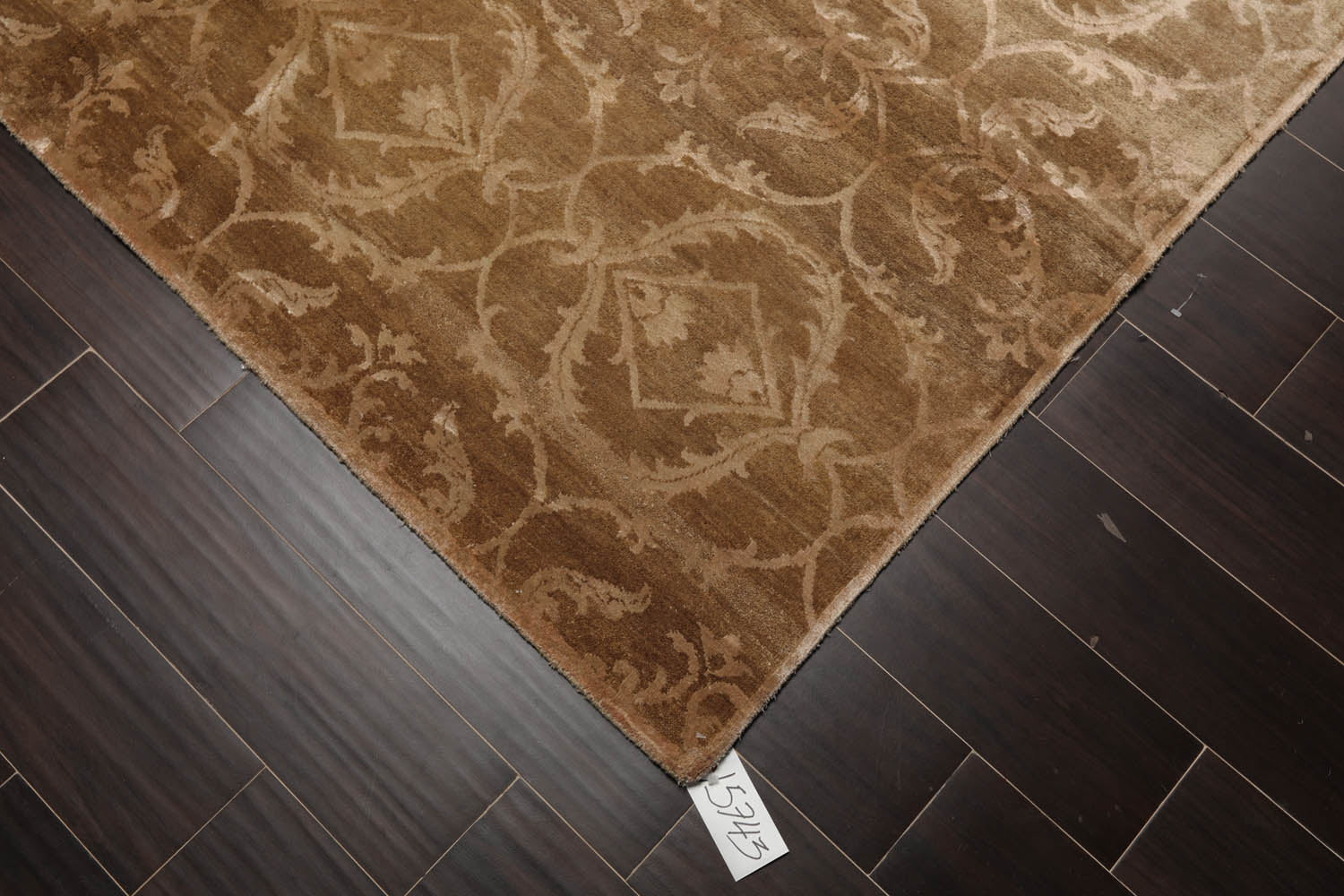 6x9 Tan, Taupe, Color Hand Knotted All-Over 100% Wool Transitional Oriental Rug