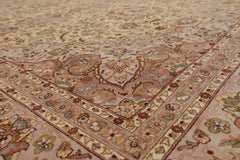 8x10 Ivory, Taupe, Tan Color Hand Knotted All-Over 100% Wool Traditional-Persian/Oriental Oriental Rug