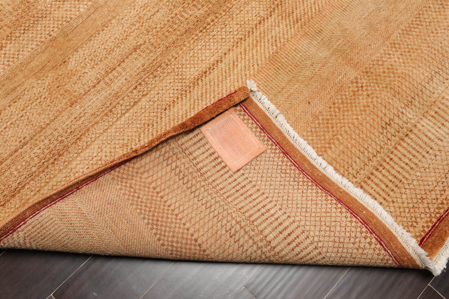 6x9 Brown, Tan, Red Color Hand Knotted All-Over 100% Wool Modern Oriental Rug